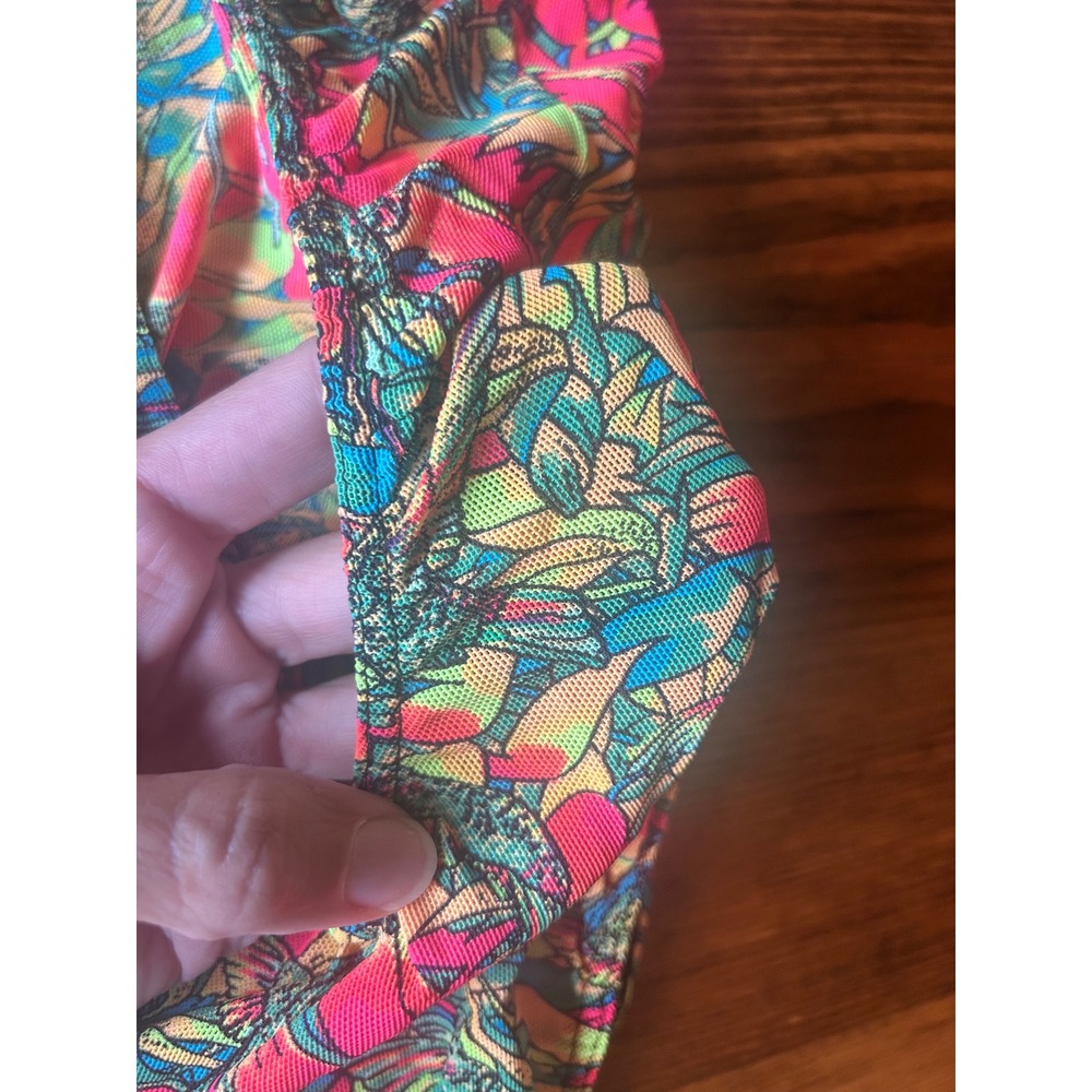 Vtg SOLAR Tan Thru 1pc Swimsuit S/M - Picture 3 of 6